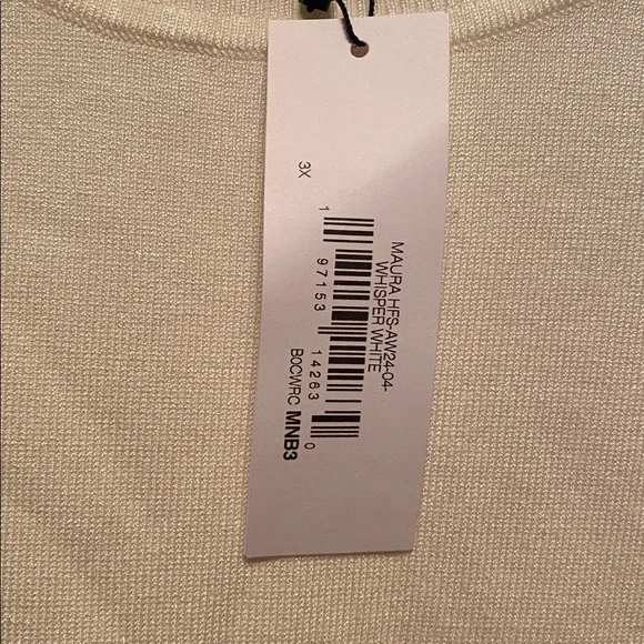 The Drop Whisper White Long Sleeve Mock Neck Sweater…size 3X - Picture 5 of 5